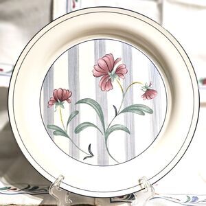 Lenox Poppies on Blue Botanical 10 3/4 inch Crafted In USA Dinner Plate